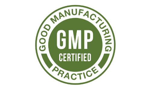 GMP Certified logo, confirming Kerassentials meets Good Manufacturing Practice standards.